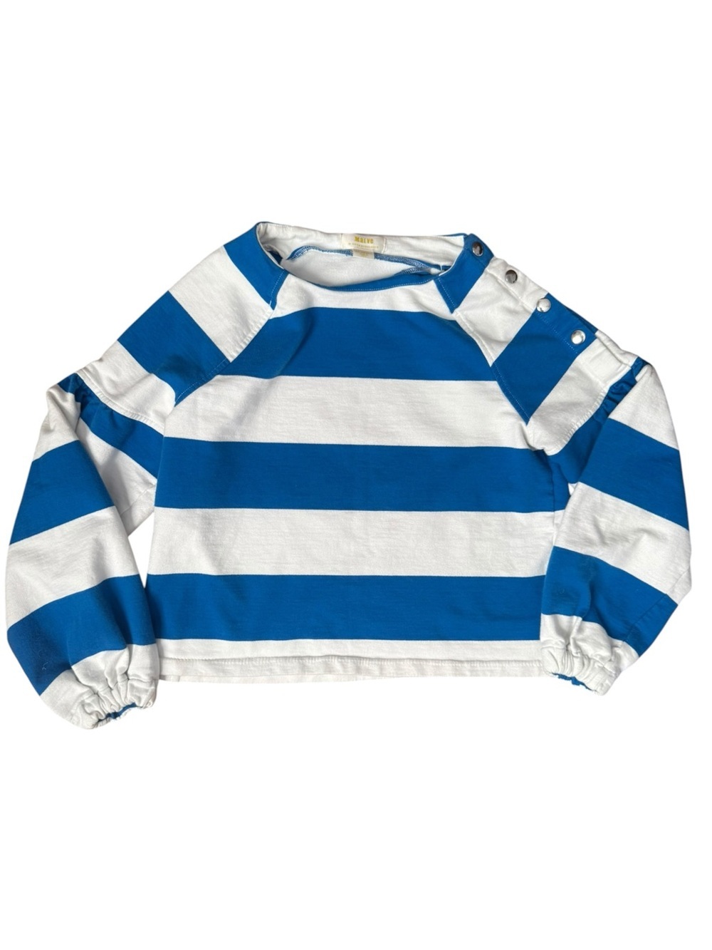 Maeve by Anthropologie French Terry Striped Sweatshirt - Picture 4 of 7